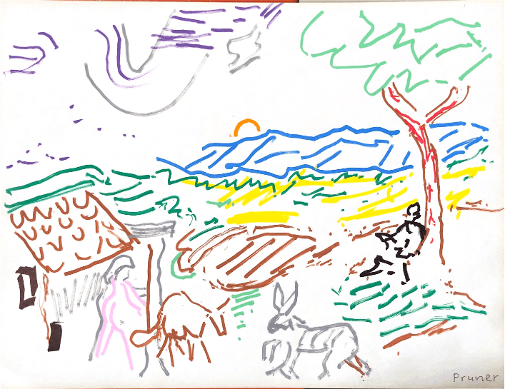 End of the workday in the Apennines